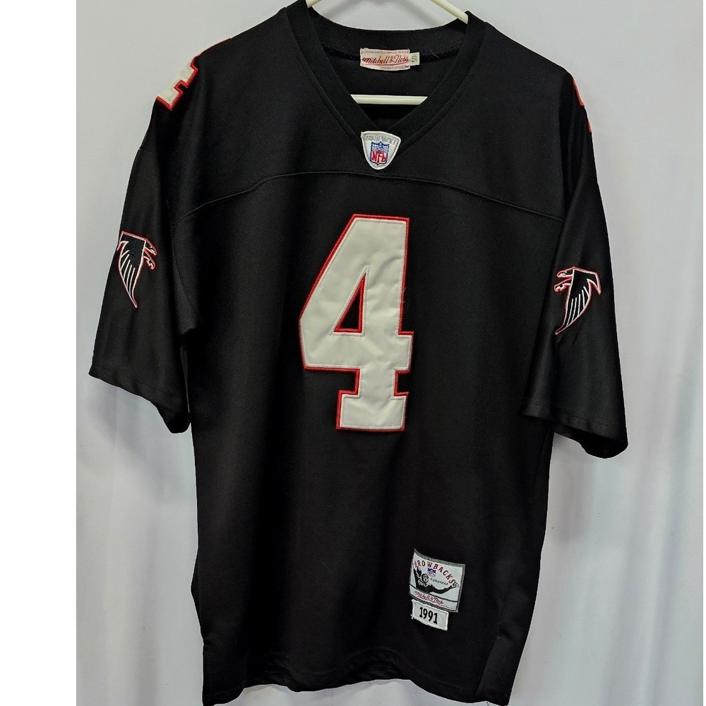 Mitchell & Ness 1991 Atlanta Falcons Brett Favre Jersey Black Mens 50 XL NFL